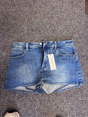 Just USA Faded Blue High-Rise Denim Shorts